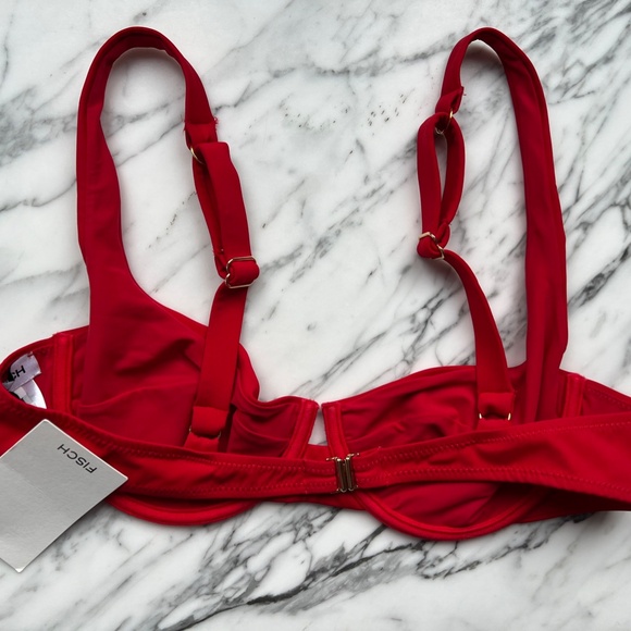 FISCH Red Underwire Bikini Top, Sz M, NEW w/ Tags - Picture 2 of 4